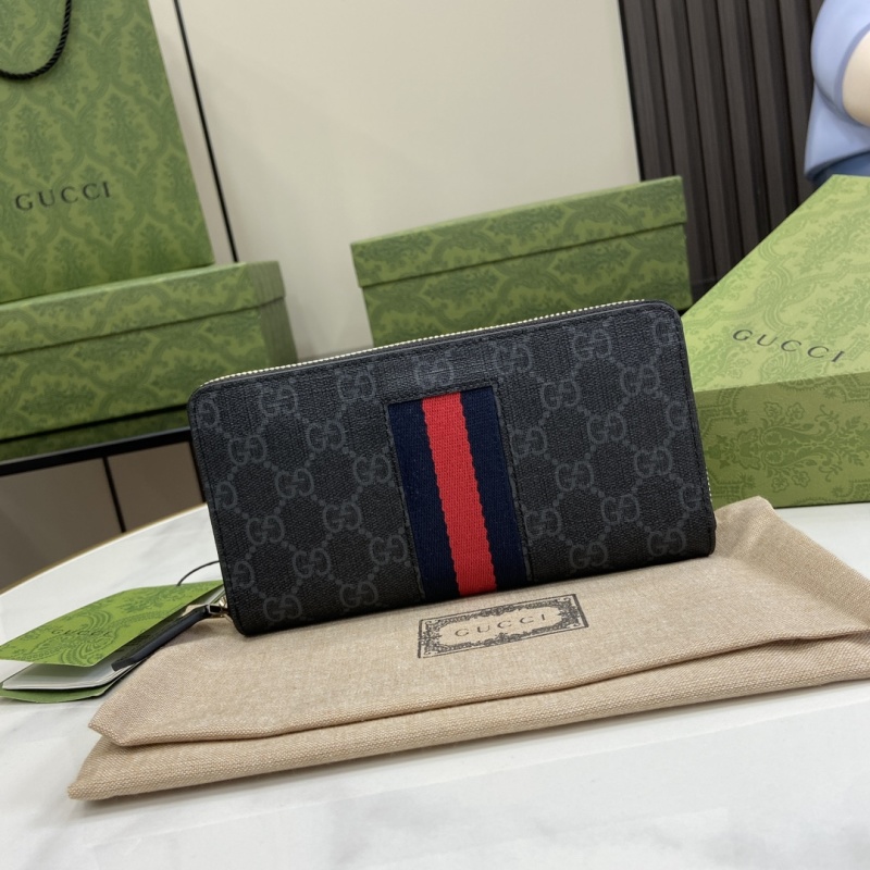 Портмоне Gucci с монограммой и полосой