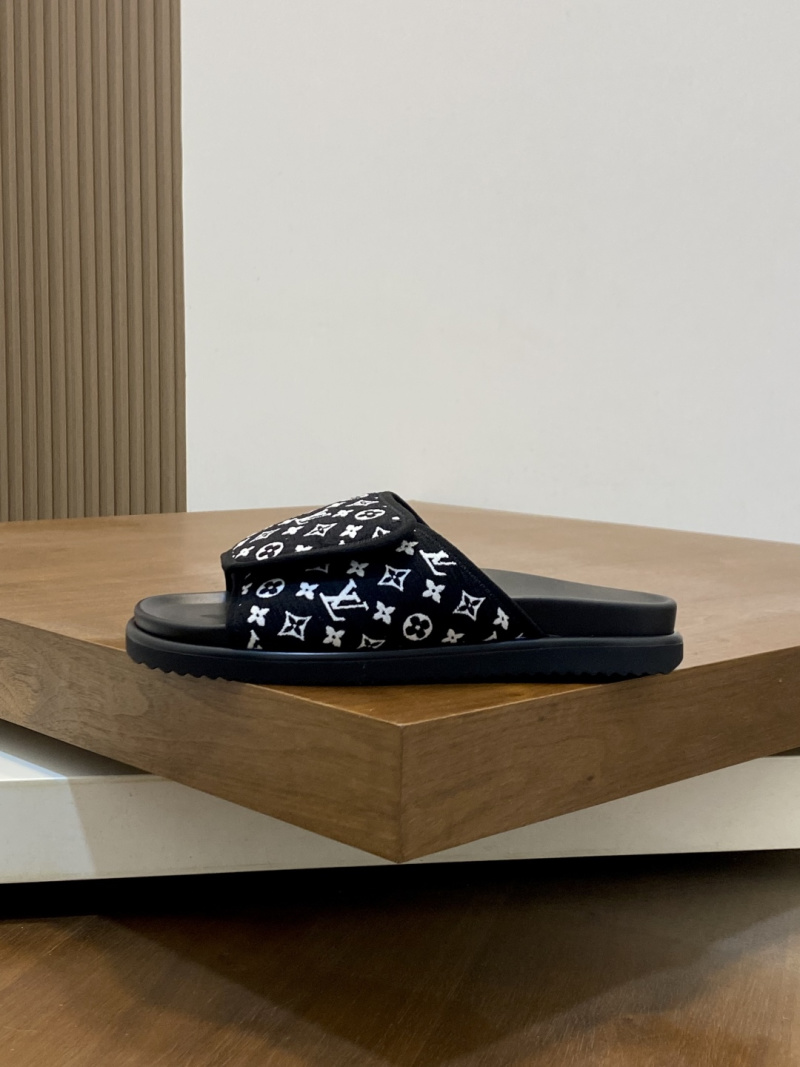 Мужские шлепанцы с принтом Louis Vuitton