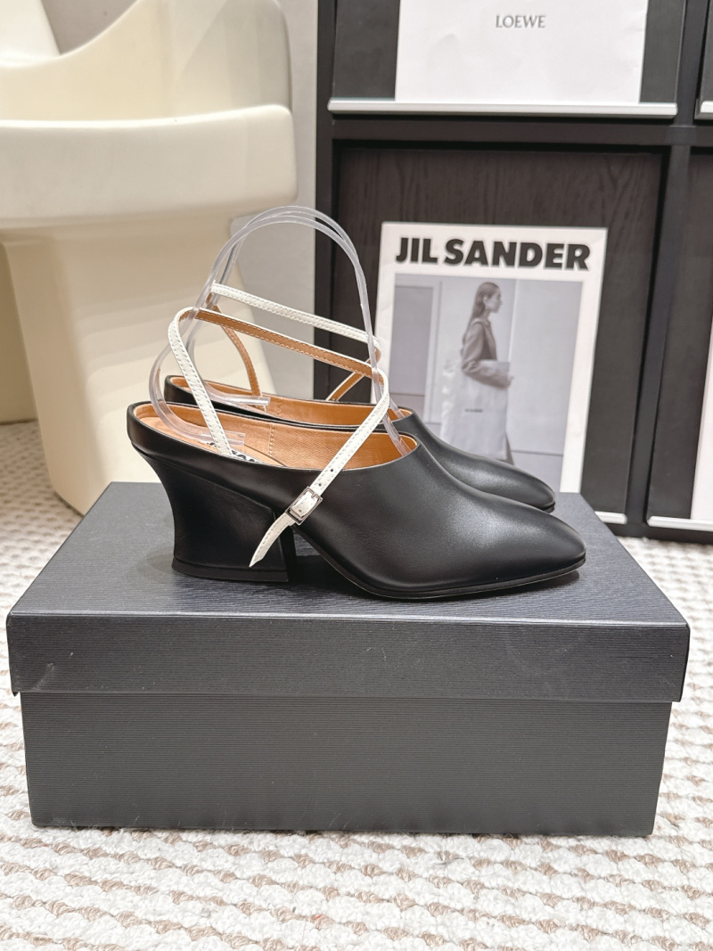 Женские сабо Jil Sander из натуральной кожи