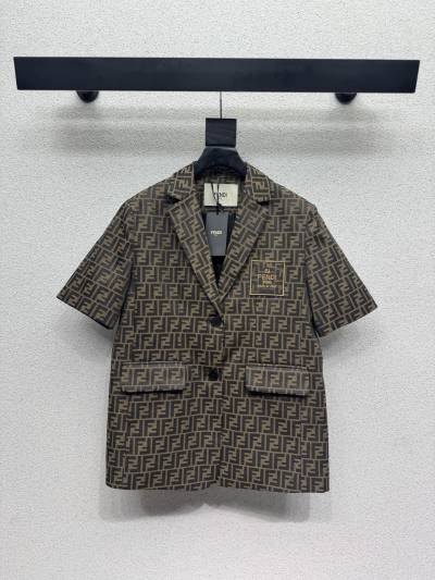 Короткий пиджак с принтом Fendi
