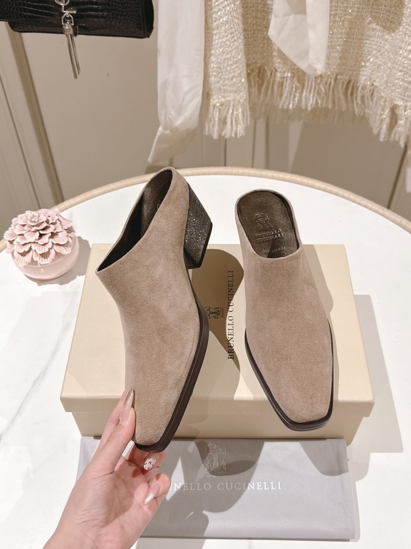 Женские мюли Brunello Cucinelli замшевые
