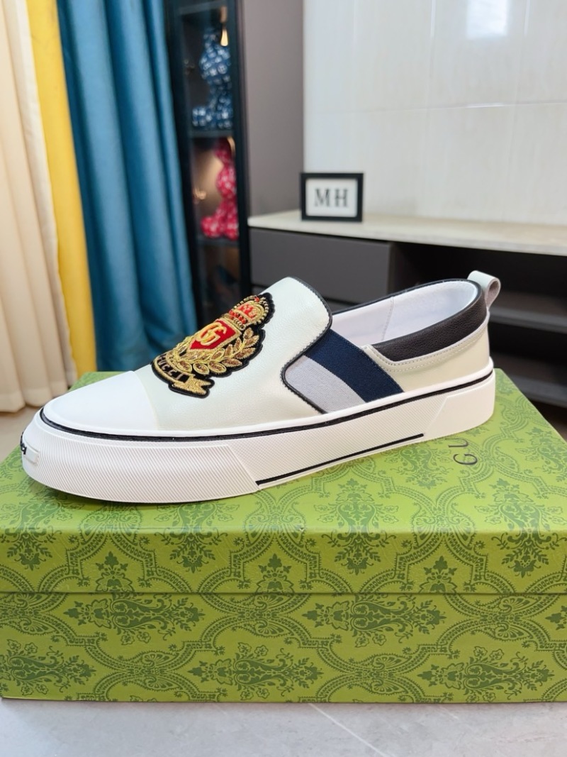 Мужские белые кроссовки Gucci