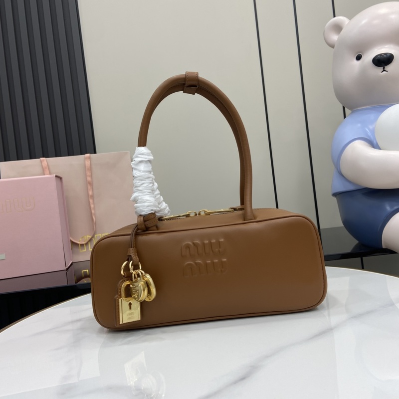 Сумка Miu Miu коричневая с замком