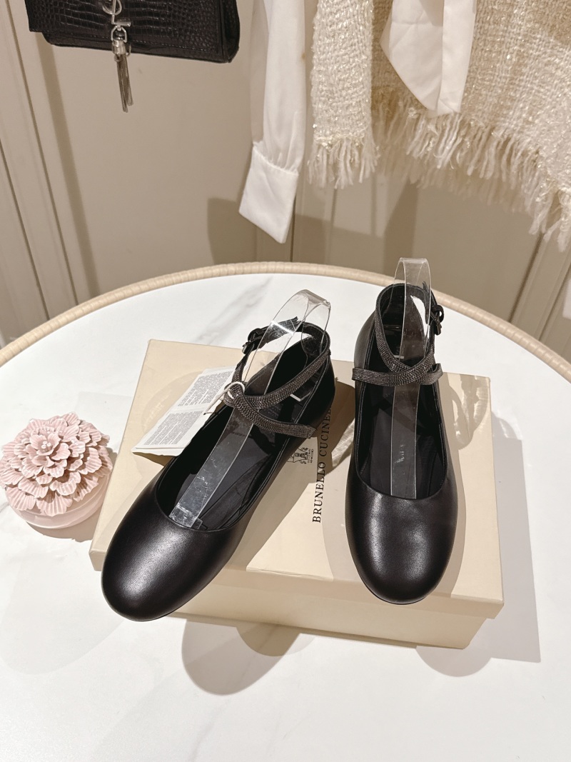 Женские балетки с ремешком Brunello Cucinelli