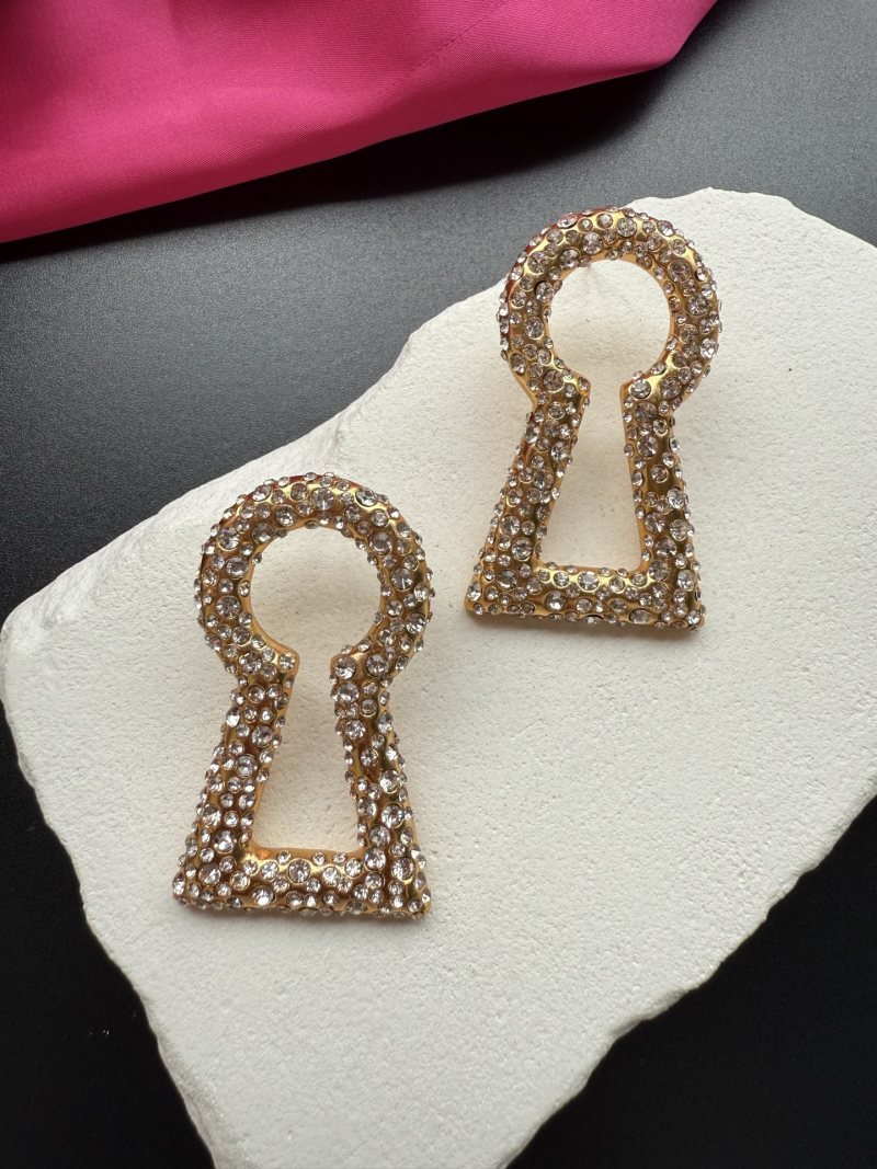 Серьги в форме ключа с кристаллами Schiaparelli