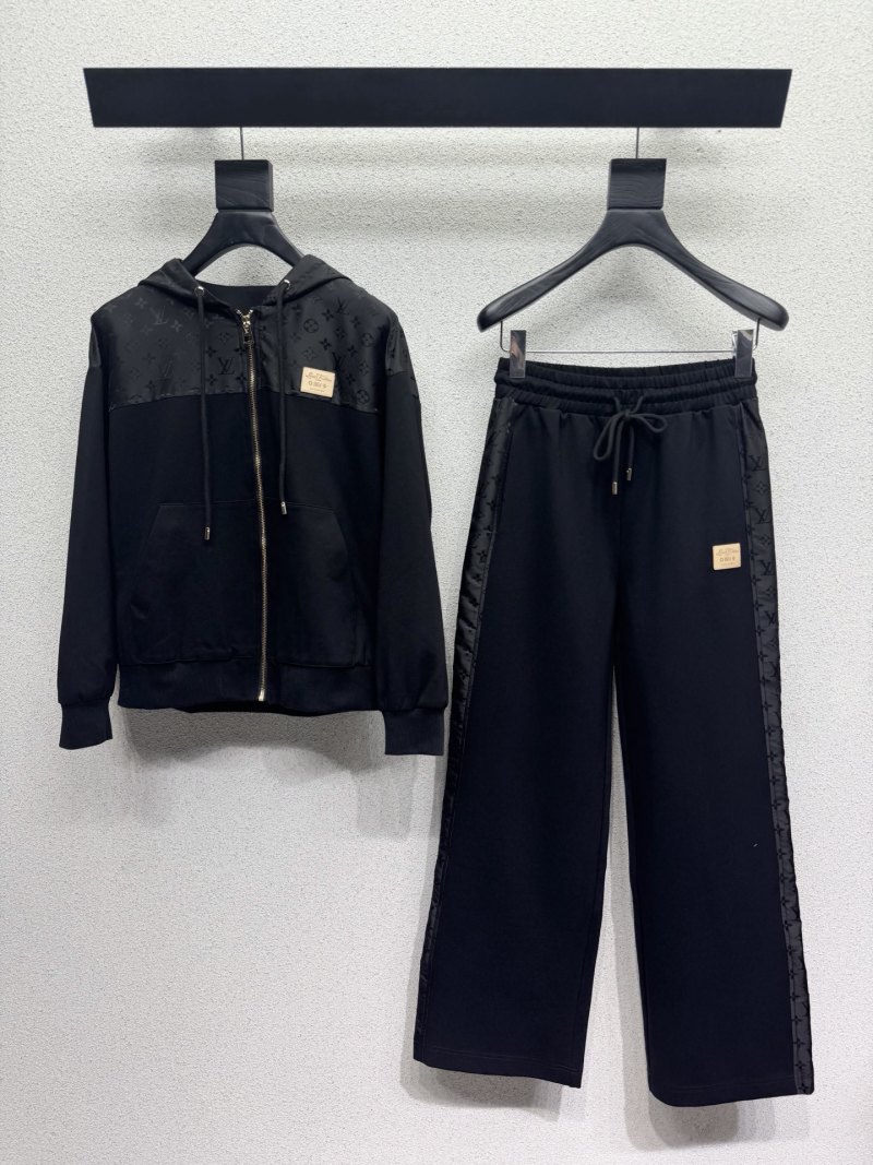 Черный спортивный костюм с логотипом Loro Piana