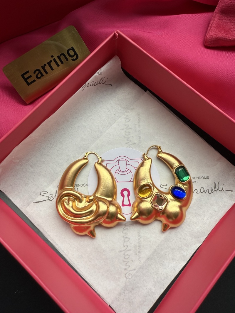 Серьги с разноцветными камнями Schiaparelli