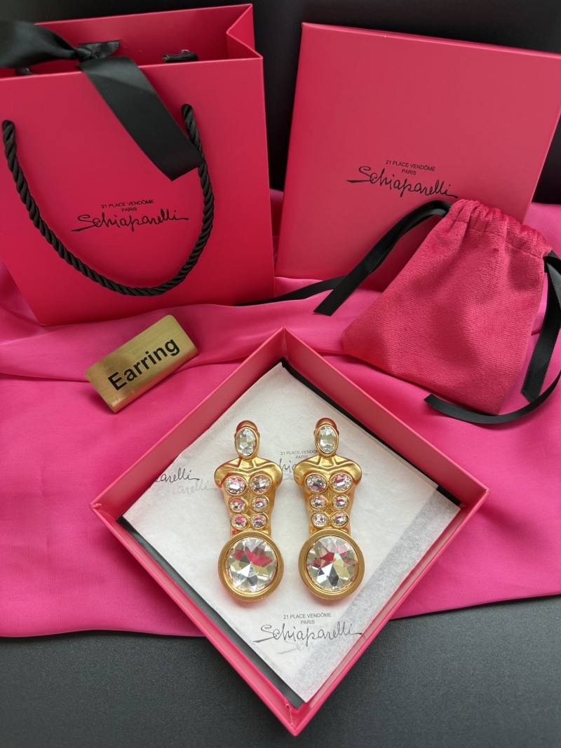 Серьги Schiaparelli с кристаллами