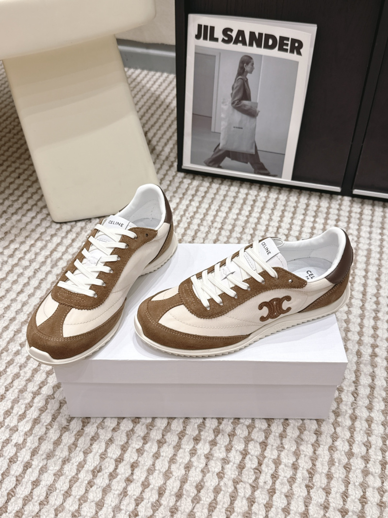 Кроссовки Celine Racer в бежево-коричневой гамме