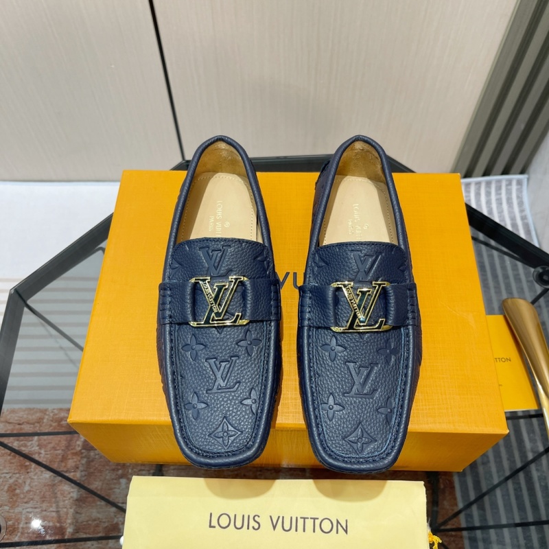 Мокасины мужские синие из телячьей кожи Louis Vuitton
