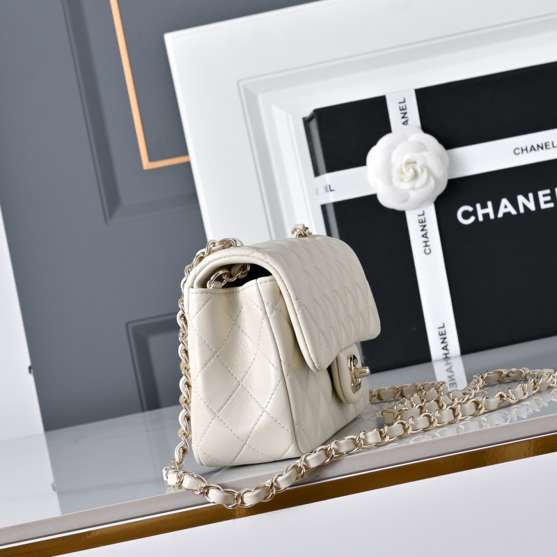 Дамская сумка через плечо с цепочкой, кремовый цвет Chanel