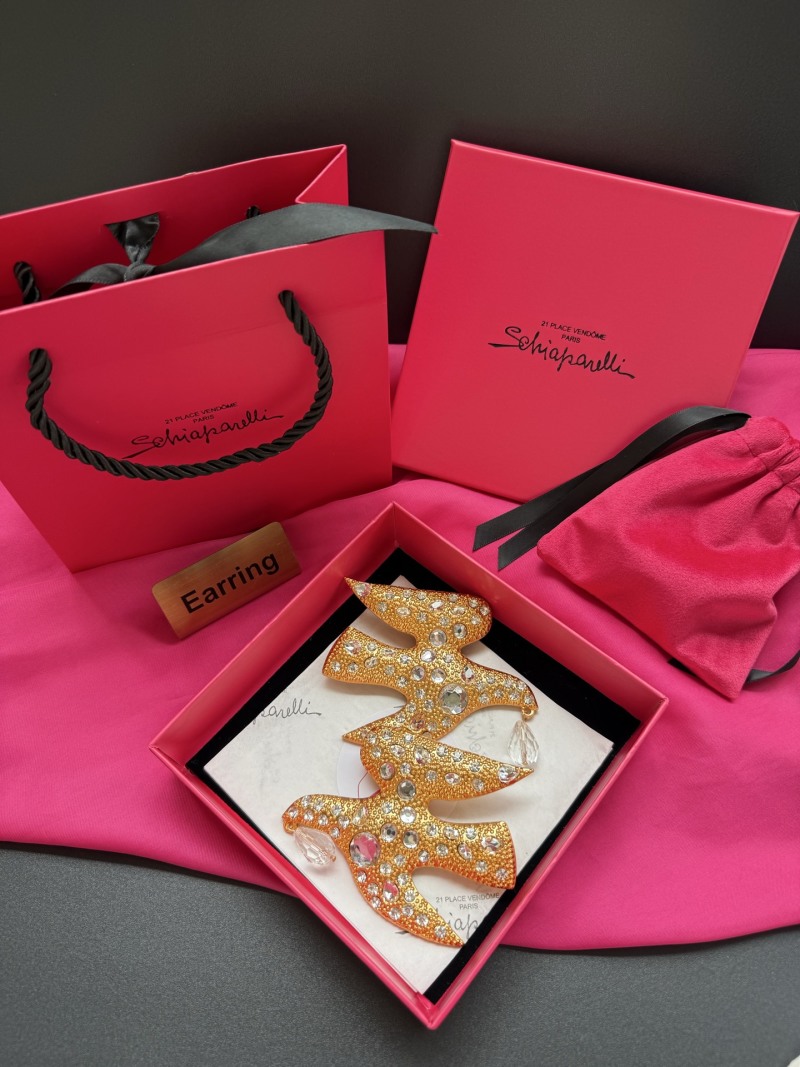 Серьги в виде птиц с кристаллами Schiaparelli