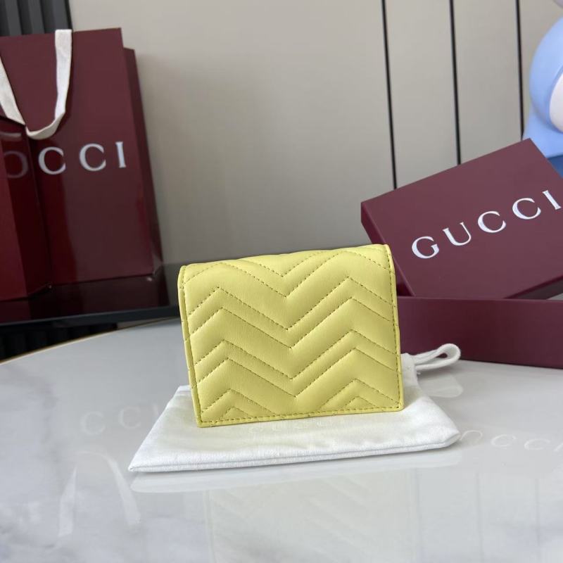 Портмоне Gucci желтое с логотипом GG