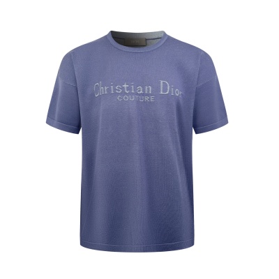 Трикотажная футболка Christian Dior с вышивкой