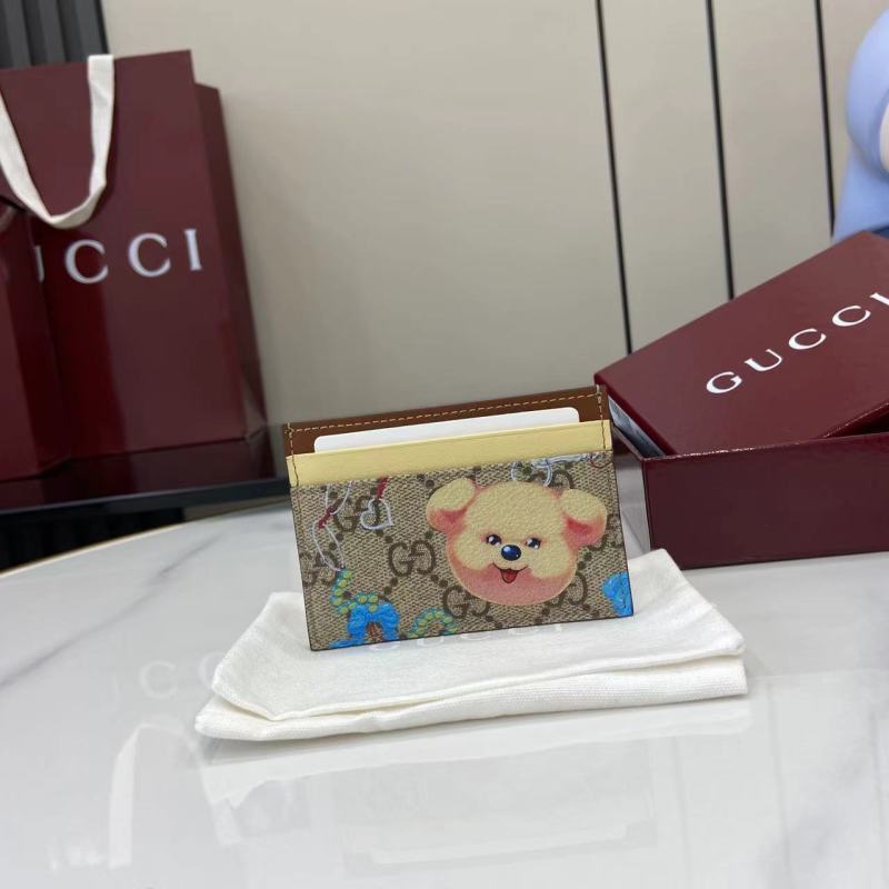 Картхолдер Gucci с принтом мультяшного медведя