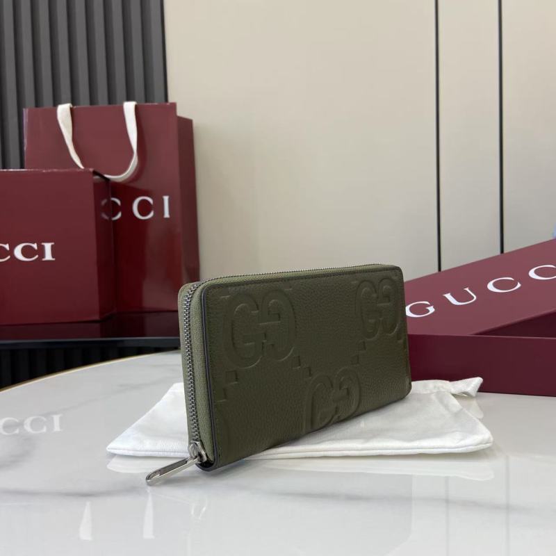 Портмоне Gucci зелёное с логотипом