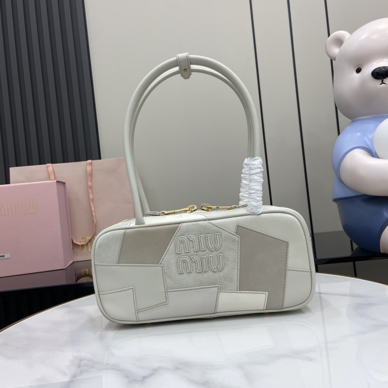 Сумка Miu Miu белый с серыми вставками