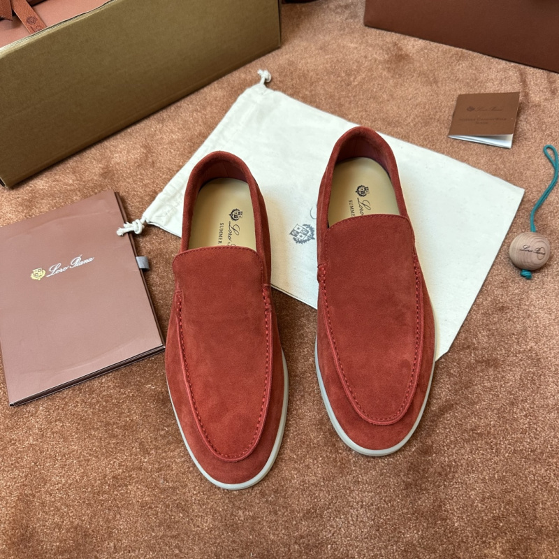 Мокасины Loro Piana Summer Walk мужские красные