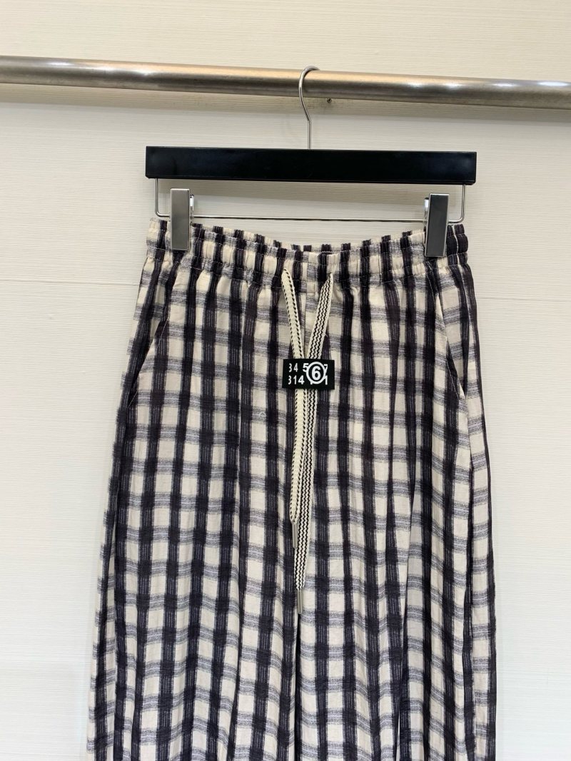 Женские широкие брюки MM6 Maison Margiela в клетку