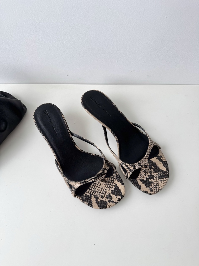 Женские босоножки Khaite змеиный принт