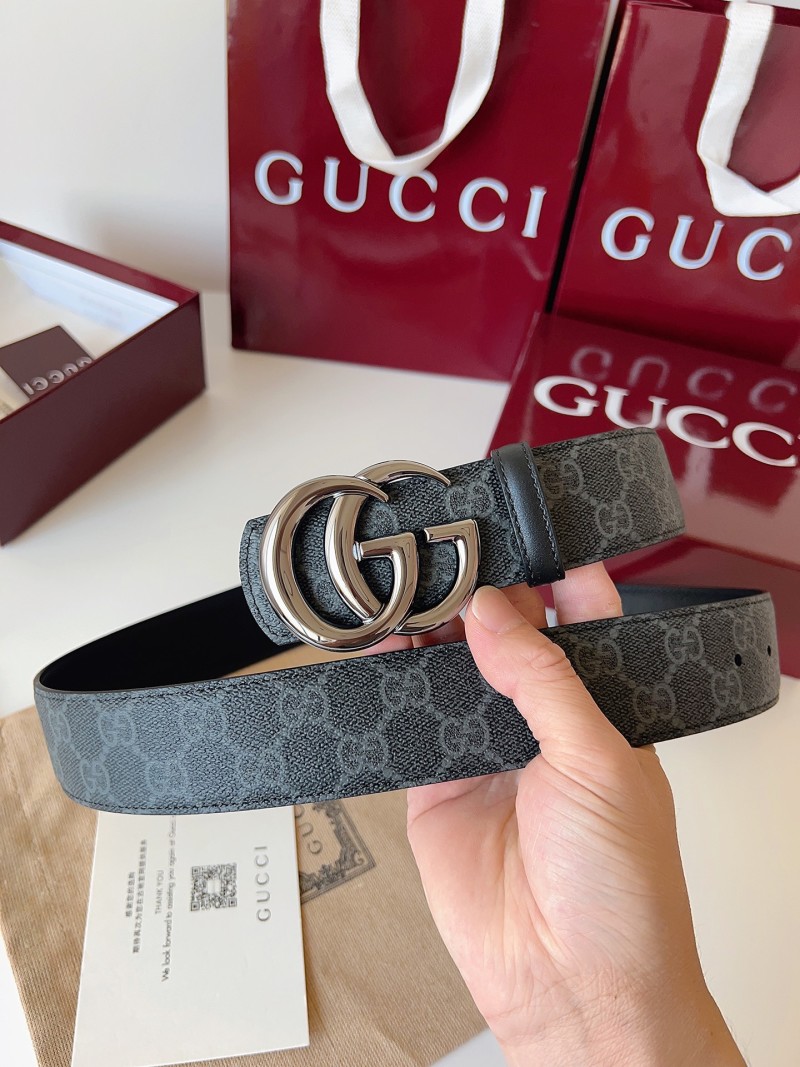 Мужской пояс Gucci с пряжкой GG
