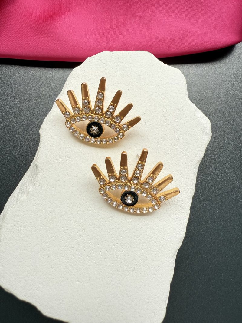 Серьги в виде глаз с кристаллами Schiaparelli