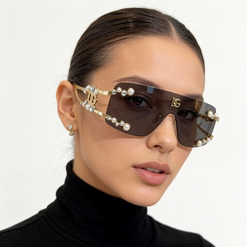 Солнечные очки DG с декором из жемчуга Dolce & Gabbana