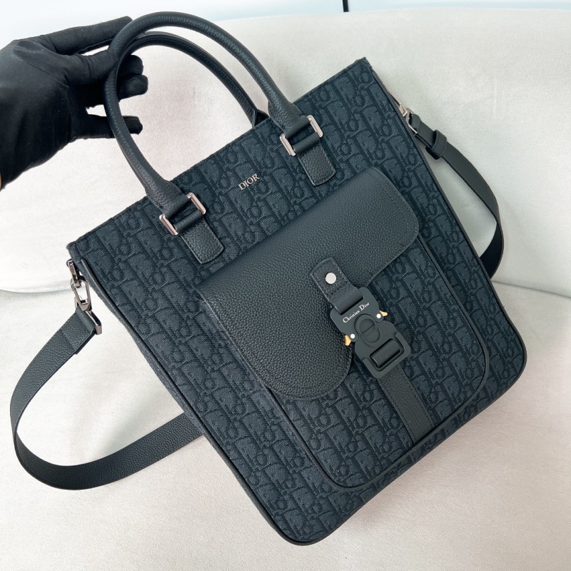 Мужская сумка Dior черная, кожа