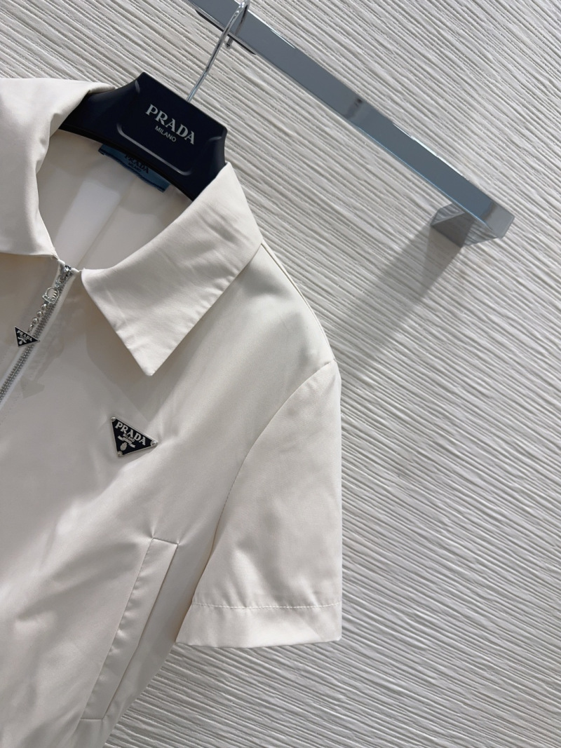 Жакет Prada короткий белый с молнией