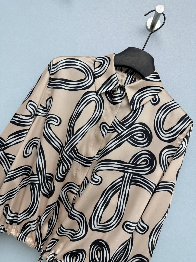 Рубашка с абстрактным принтом и drawstring-резинкой Loewe