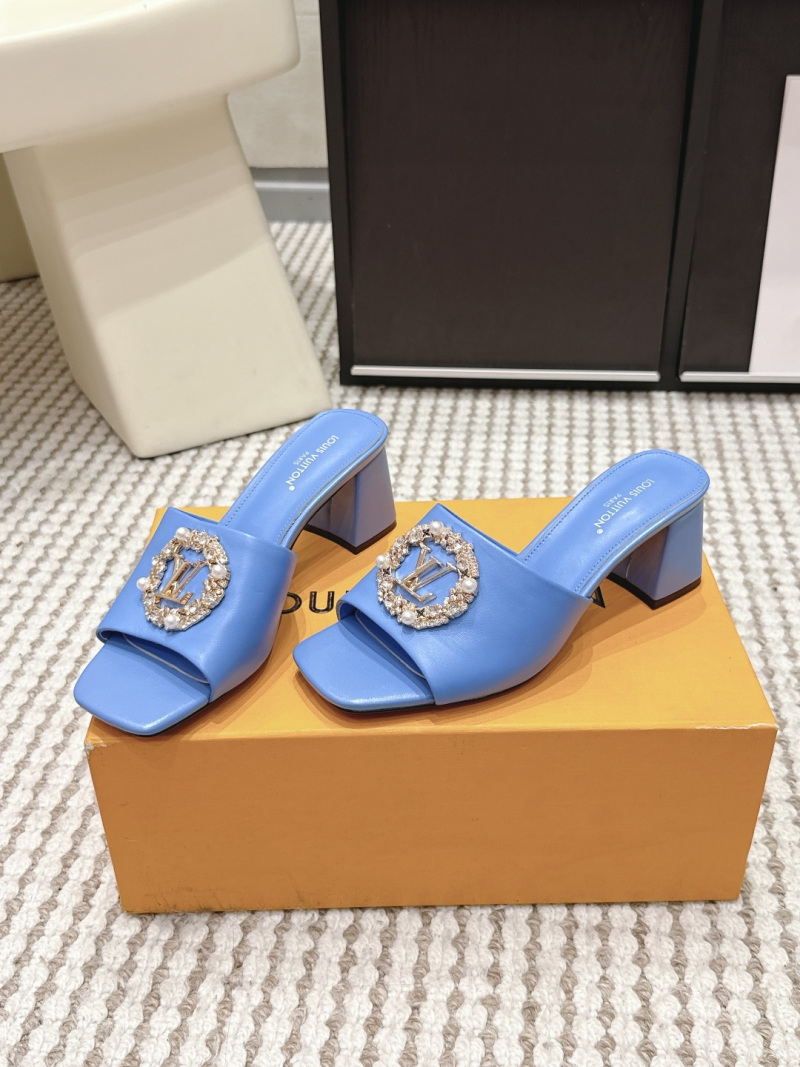 Мюли женские с декоративной вставкой Louis Vuitton