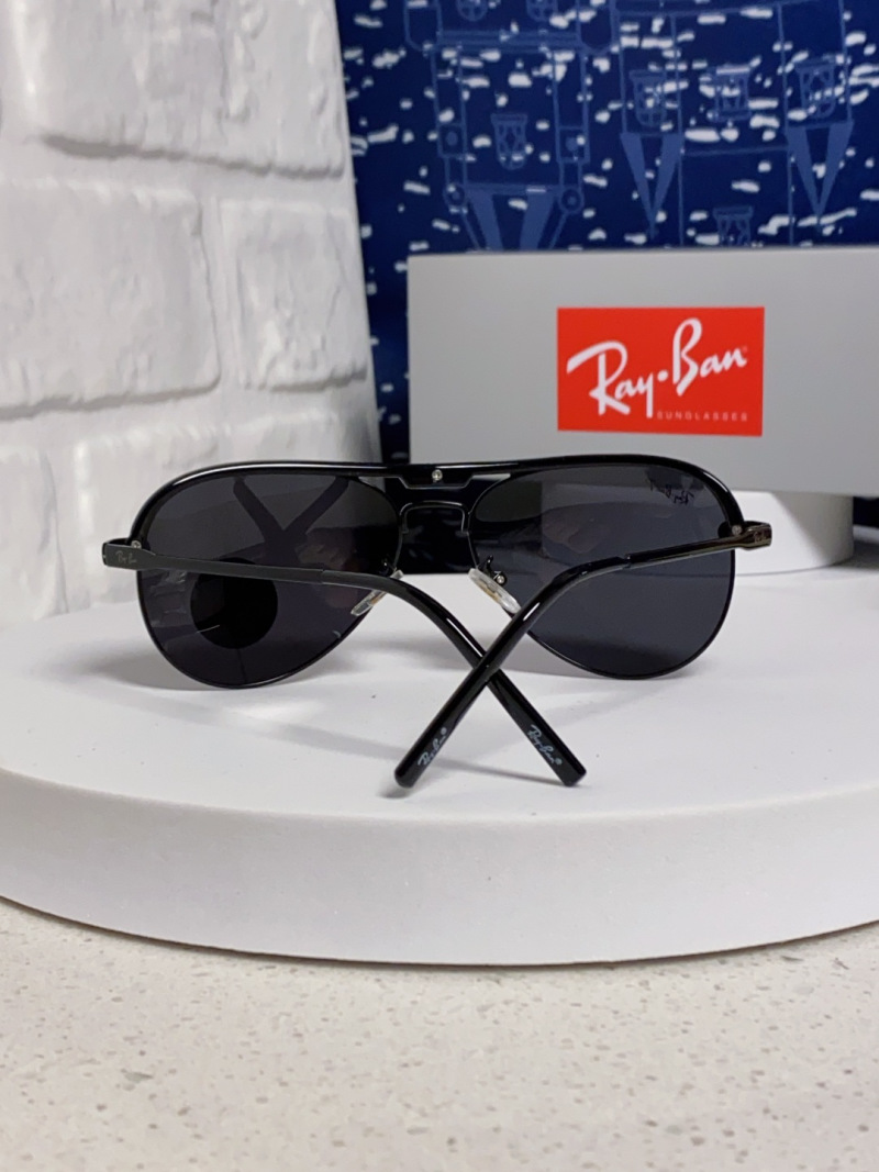 Солнечные очки Ray-Ban авиаторы черные поляризованные