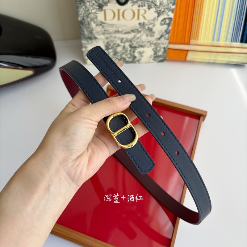 Двусторонний кожаный ремень Dior CD Icon