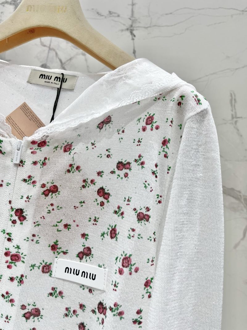 Толстовка Miu Miu с цветочным принтом