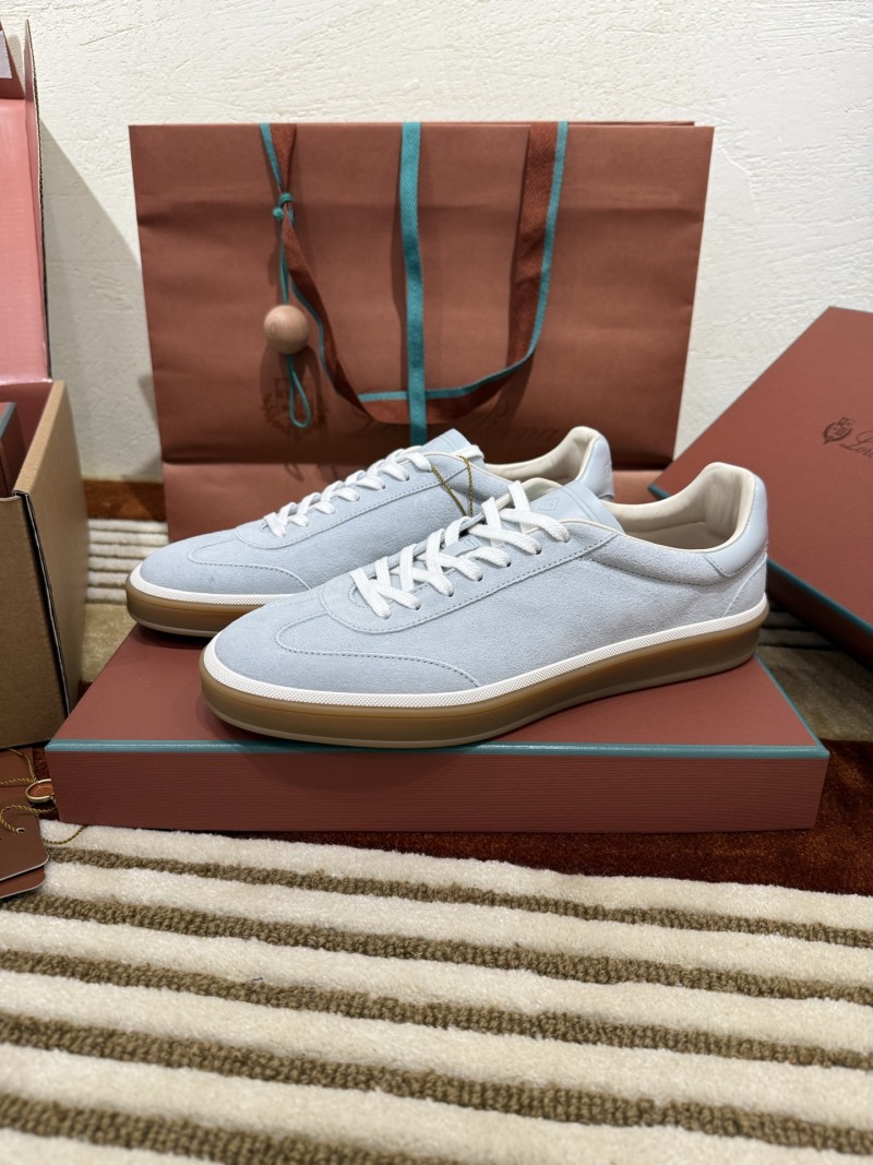 Кроссовки Loro Piana Tennis Walk женские голубые