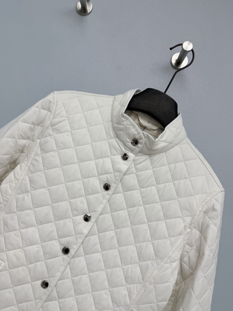 Кожаная куртка Burberry с клетчатым подкладом