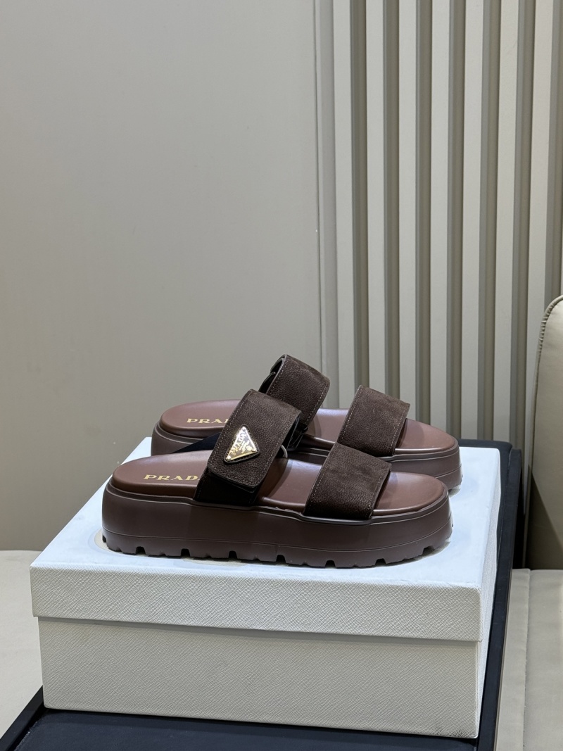 Женские босоножки с двойным ремешком Prada