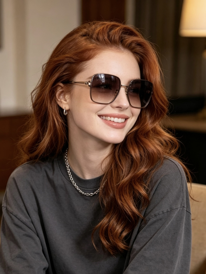 Солнцезащитные очки Gucci модель G5635 в круглой оправе с поляризацией