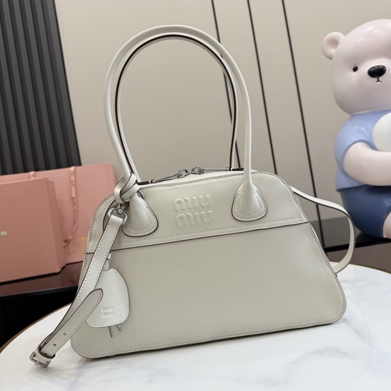 Сумка Miu Miu белая с логотипом