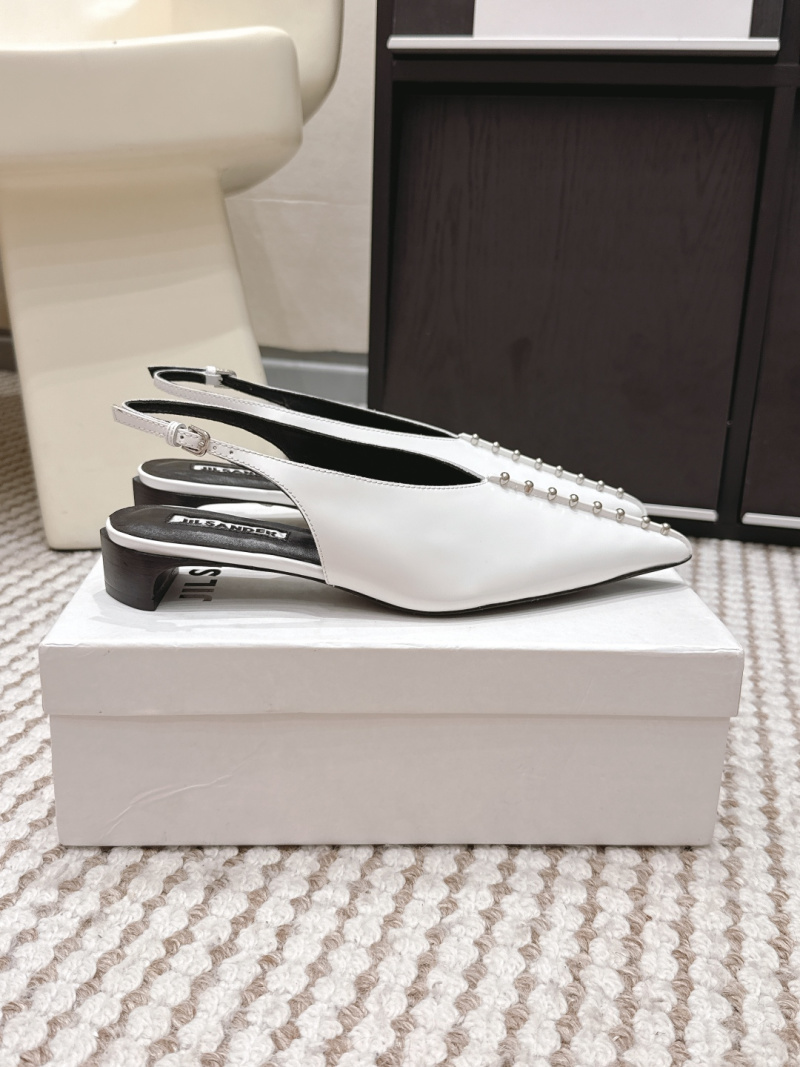 Женские лоферы Jil Sander белые
