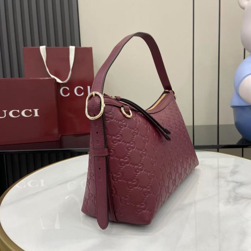Сумка Gucci бордовая с монограммой