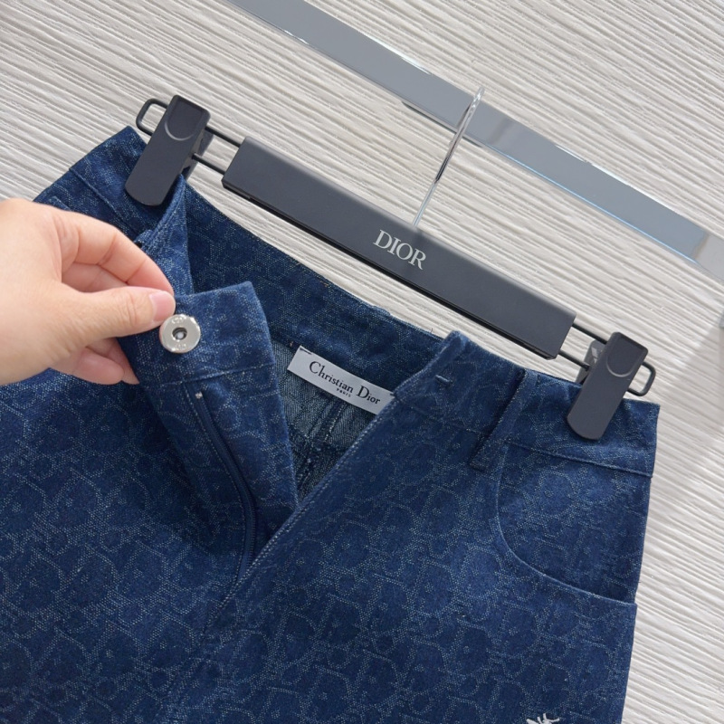 Джинсовые шорты Dior с монограммой