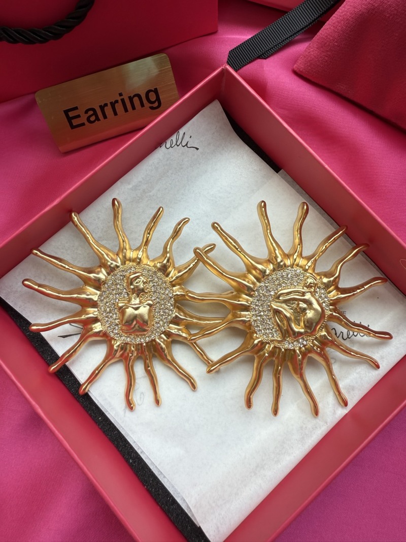 Серьги в форме солнца с кристаллами Schiaparelli
