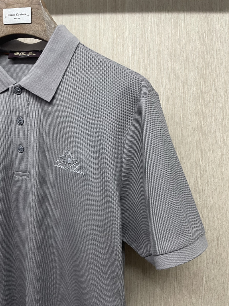 Мужское поло Loro Piana из хлопкового пике с вышивкой