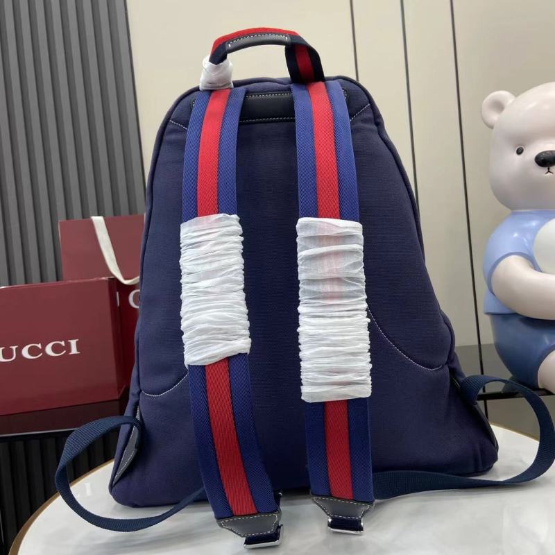 Рюкзак Gucci синий с логотипом