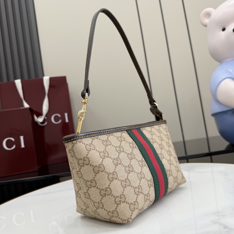 Клатч Gucci с монограммой и полосой