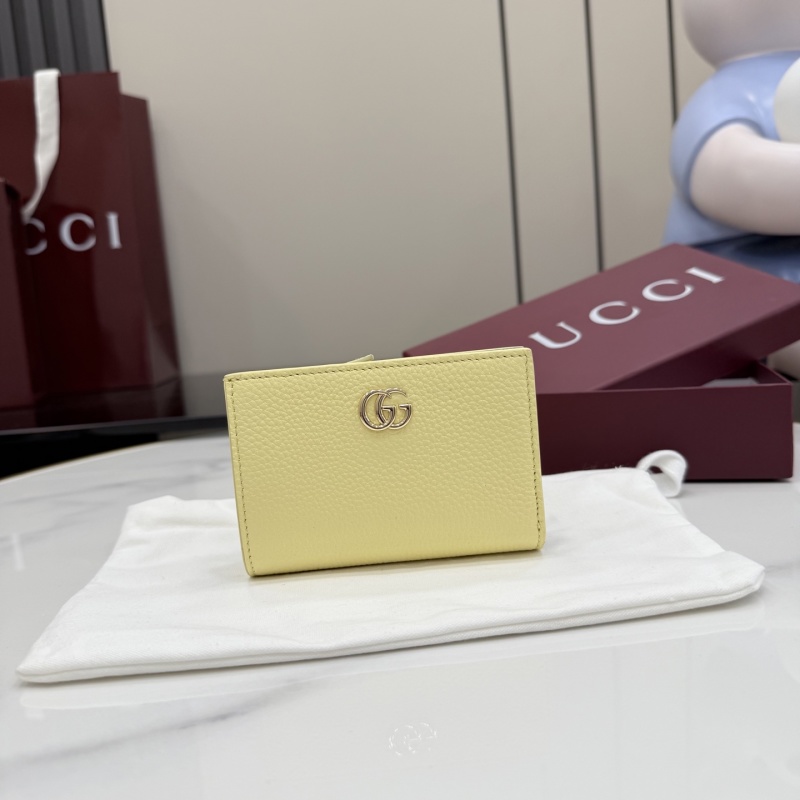 Портмоне Gucci желтое с логотипом GG