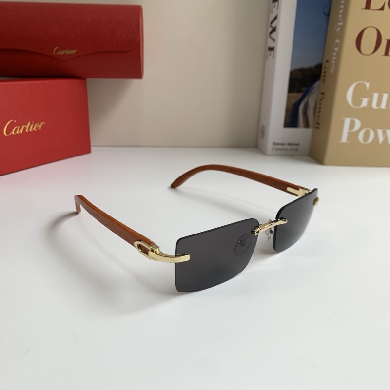 Cartier бескаркасные солнцезащитные очки