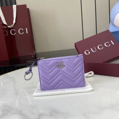 Портмоне Gucci фиолетовое с логотипом GG