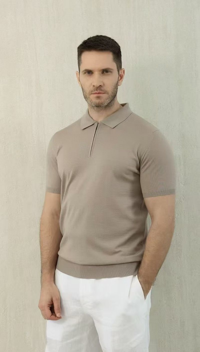 Мужская кофта поло бежевая Loro Piana